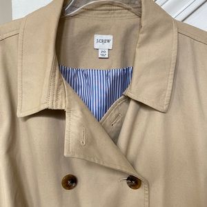 JCREW Classic Trench Coat. Size 20 Excellent Condition